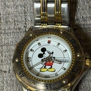 Mickey Mouse Two-Tone Wristwatch - White Dial